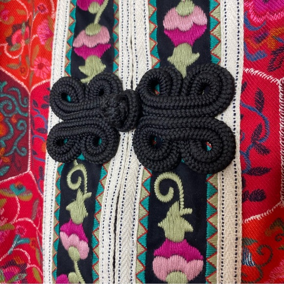 Anthropologie Elevenses Satsuma Embroidered Patchwork Jacket Coat Rare Size 4 - Picture 7 of 16